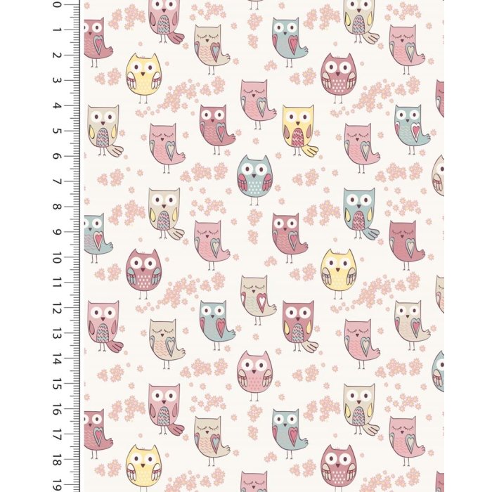 Poplin little ones colourful owl 5278