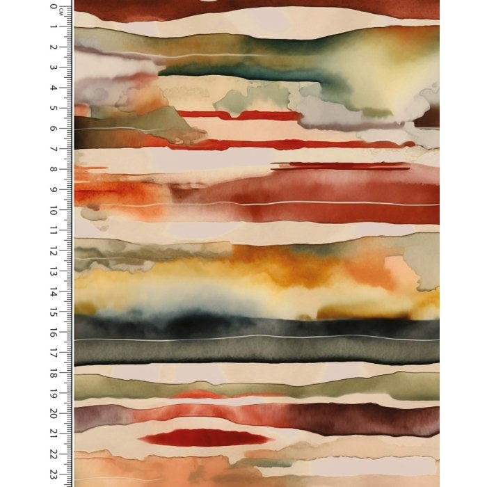 French Terry Digital Stylez Watercolor Stripe 5581