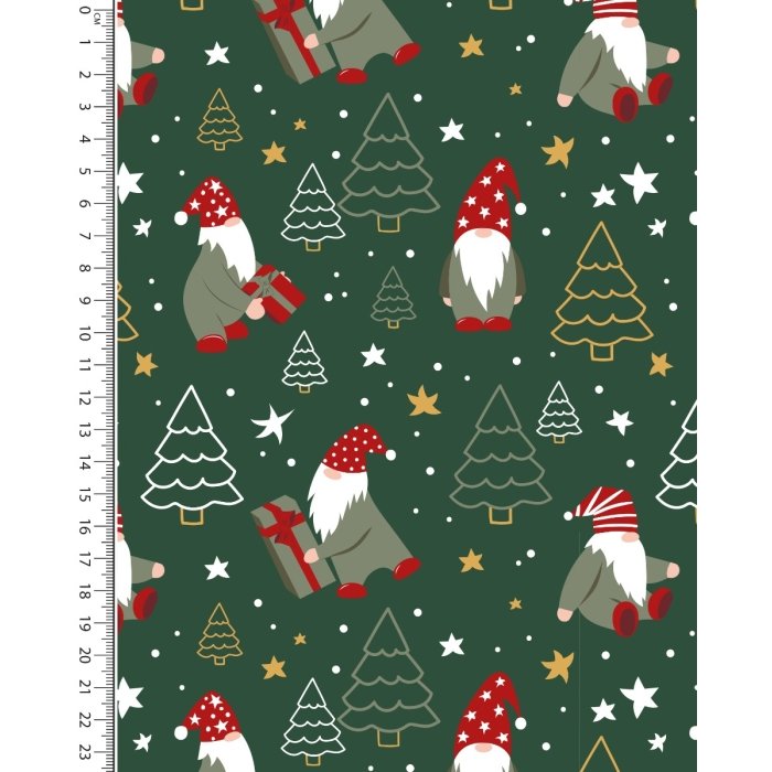 Poplin Digital Toff Christmas Gnoom 5621