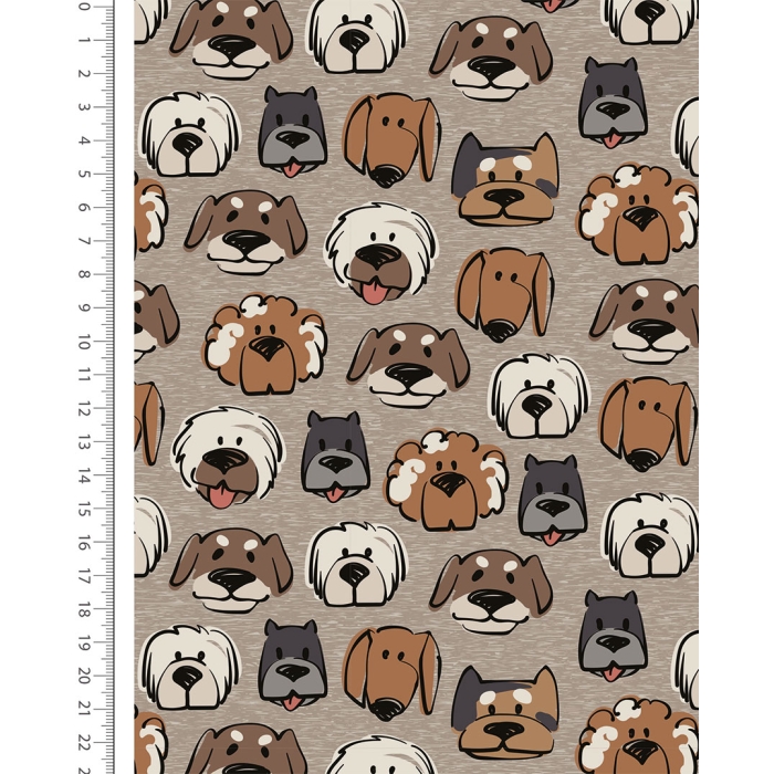 Alpen Fleece Digital Cute Dogs 6143
