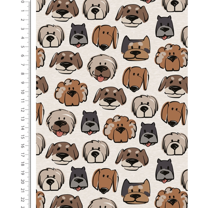 Alpen Fleece Digital Cute Dogs 6143
