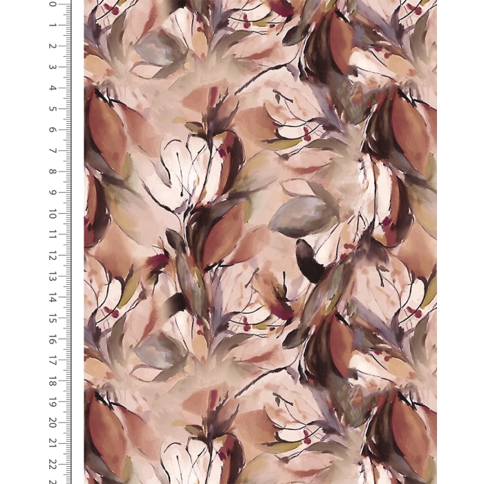 French Terry Brushed Digital Painted Flower 6170