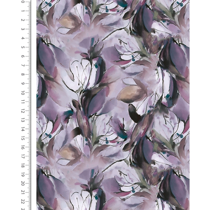 French Terry Brushed Digital Painted Flower 6170