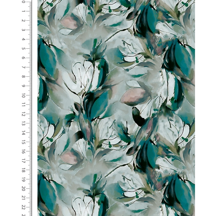 French Terry Brushed Digital Painted Flower 6170