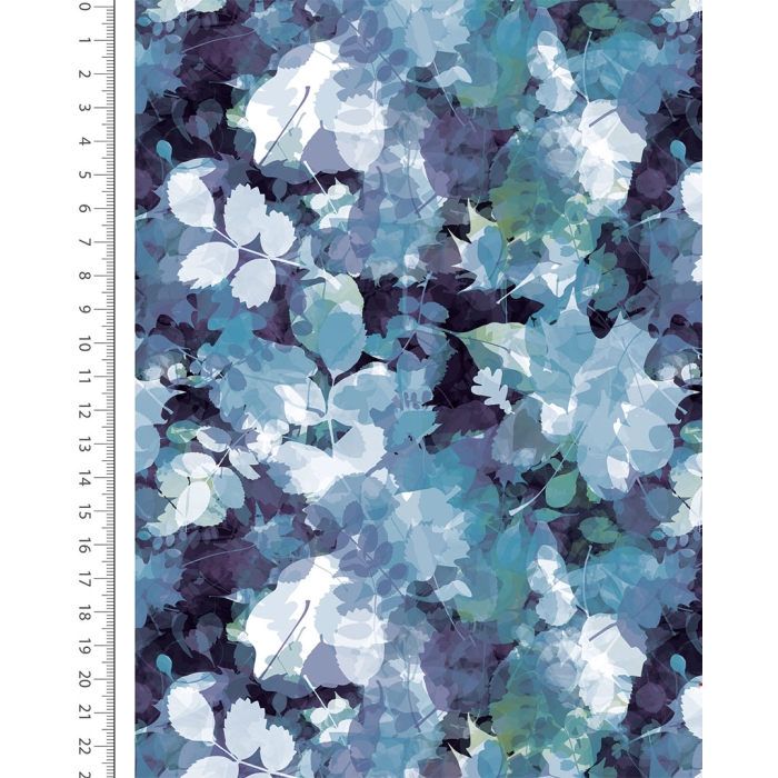 French Terry Brushed Digital Botanical Haze 6169