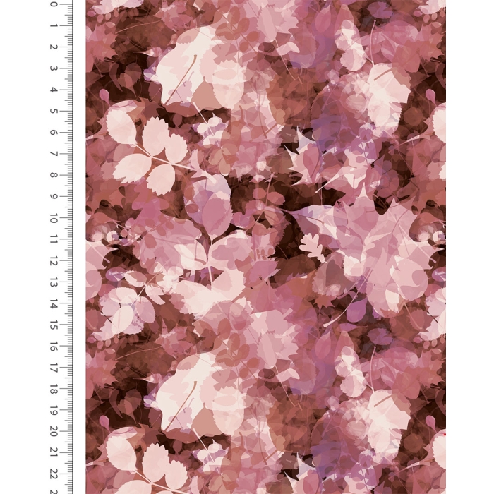 French Terry Brushed Digital Botanical Haze 6169