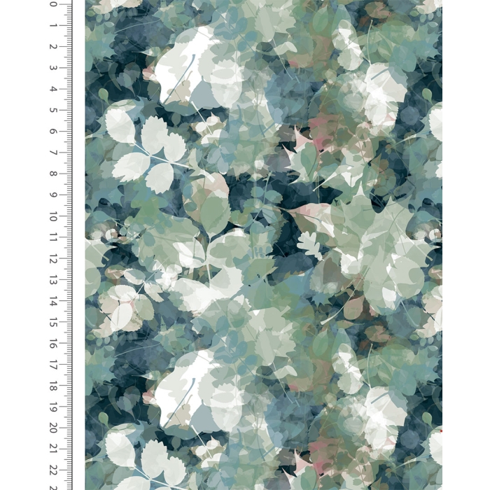 French Terry Brushed Digital Botanical Haze 6169