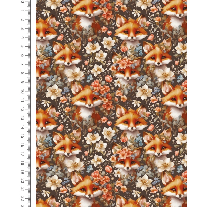 Jersey Digital Floral Fox 6156