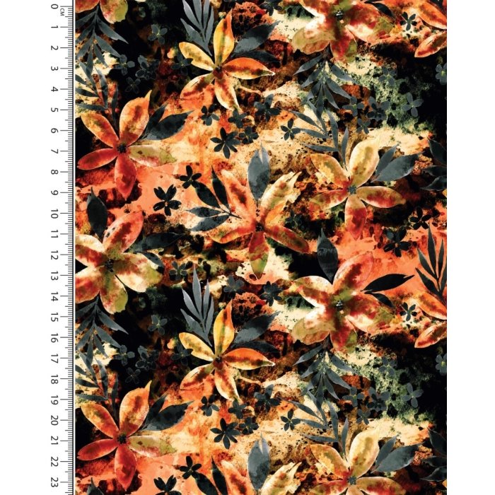 French terry digital Flower batik 5904
