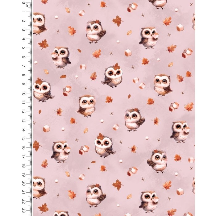 Alpen Fleece Digital Marshmallow Owl 5858