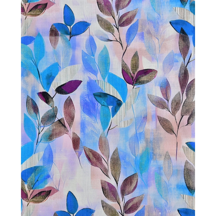 Viscose Linen Digital Leaves 6064