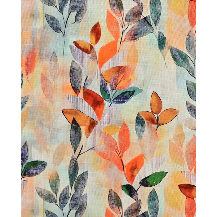 Viscose Linen Digital Leaves 6064