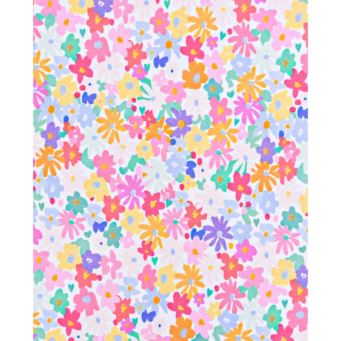 French Terry Digital Flowers 6099