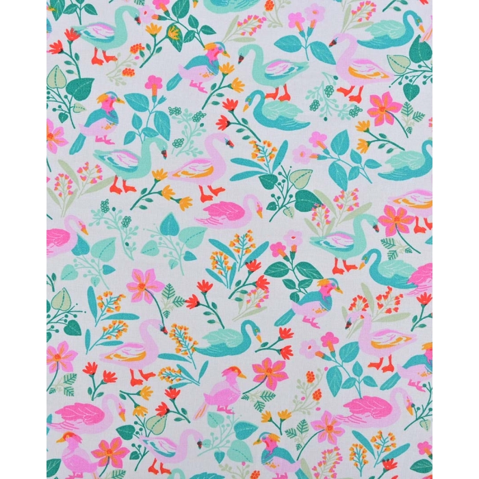 Poplin Water Birds 90010