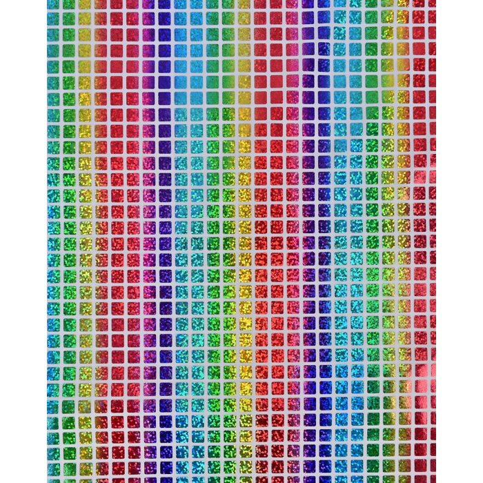 Multicolour Check Hologram Foil 5658