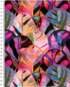 French terry digital stylez watercolor leaves 5343
