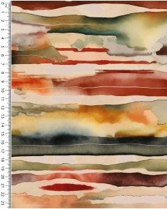 French Terry Digital Stylez Watercolor Stripe 5581