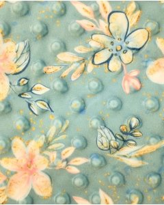 Minky dots digital toff flowers 6026