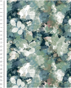 French Terry Brushed Digital Botanical Haze 6169