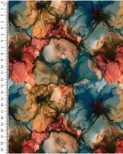 Jersey Digital Watercolor Flower 5895