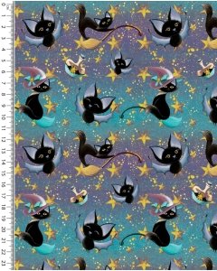 French Terry Digital Cats 5901