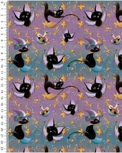 French Terry Digital Cats 5901
