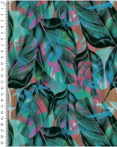 French Terry digital Leaves 5903