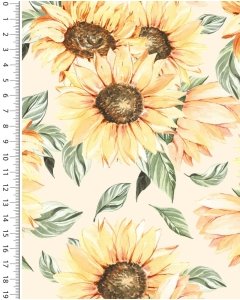 French terry digital stylez sunflowers 5060