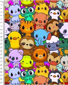 Alpen Fleece Digital Colourful Animals 5854