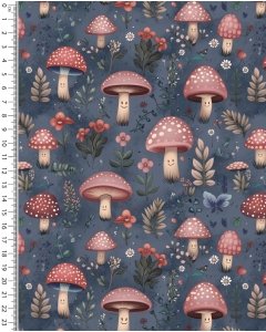 Alpen Fleece Digital Smiling Mushroom 5856
