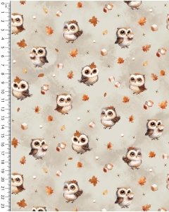 Alpen Fleece Digital Marshmallow Owl 5858