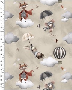 Alpen Fleece Digital Let's Fly Fox 5859