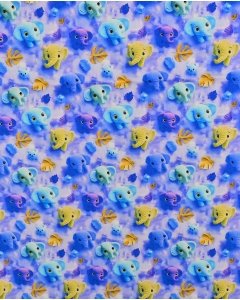 Poplin 3D Elephant 5818