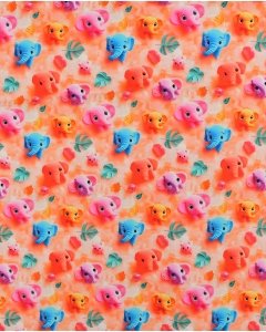 Poplin 3D Elephant 5818