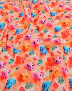 Poplin 3D Elephant 5818