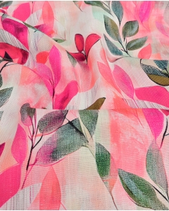 Viscose Linen Digital Leaves 6064