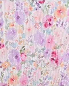 Rib Jersey Digital Peony Flowers 5959
