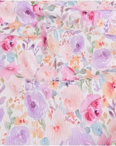 Rib Jersey Digital Peony Flowers 5959