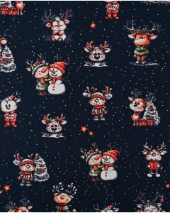 Poplin Digital Christmas Reindeer 6130