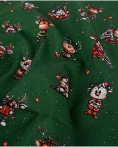 Poplin Digital Christmas Reindeer 6130