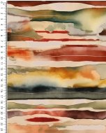 French Terry Digital Stylez Watercolor Stripe 5581