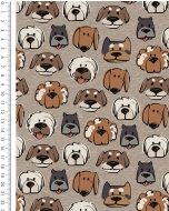 Alpen Fleece Digital Cute Dogs 6143