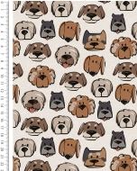 Alpen Fleece Digital Cute Dogs 6143