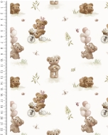 Flannel Digital Little Teddy Bears 6134