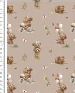 Flannel Digital Little Teddy Bears 6134