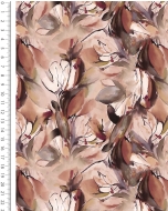 French Terry Brushed Digital Painted Flower 6170