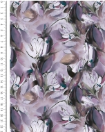 French Terry Brushed Digital Painted Flower 6170