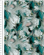 French Terry Brushed Digital Painted Flower 6170