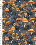 French Terry digital Autumn Mushrooms 5900