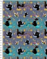 French Terry Digital Cats 5901
